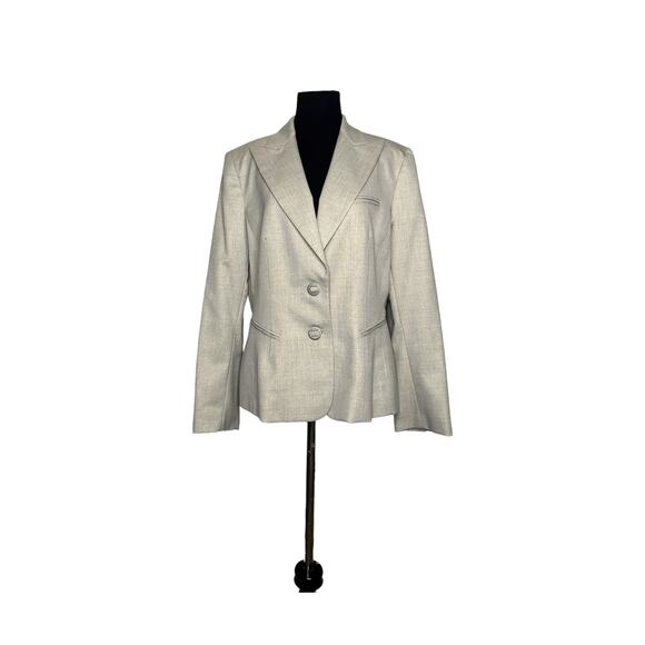 Albert Nipon shimmery tan pant blazer suit size 12 - Picture 8 of 14